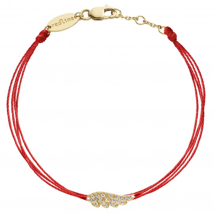 Bracelet multifil aile or jaune pavé diamants - Redline - 0++