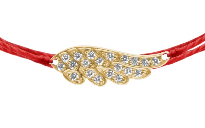 Bracelet multifil aile or jaune pavé diamants - Redline - 0++