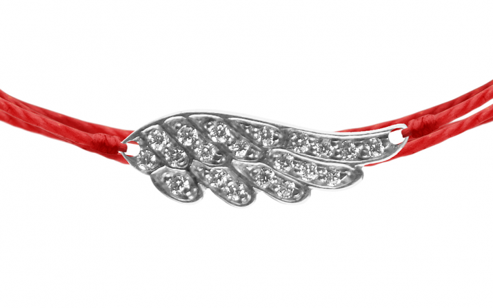 Bracelet multifil aile or noir pavé diamants - Redline - 0++