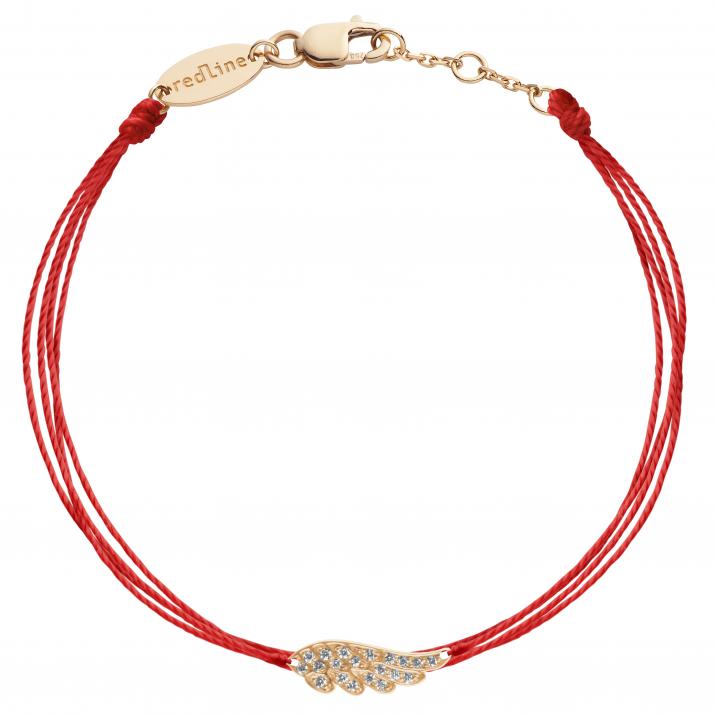 Bracelet multifil aile or rose pavé diamants - Redline - 0++