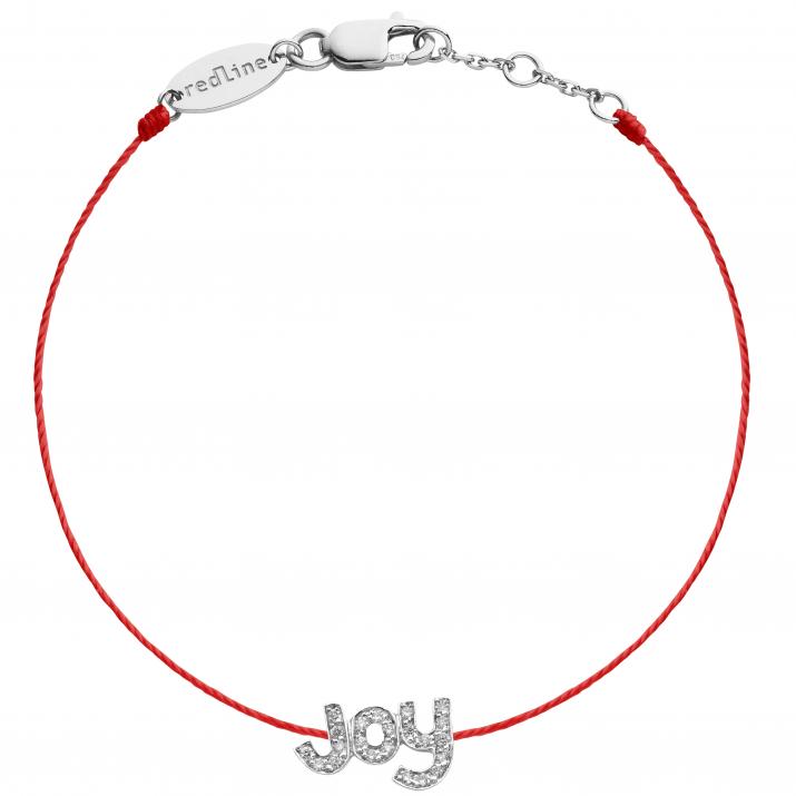 Bracelet fil Joy or blanc pavé diamants - Redline