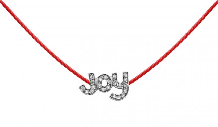 Collier fil Joy or noir pavé diamants - Redline