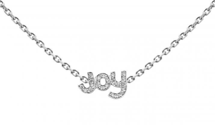 Collier chaîne Joy or blanc pavé diamants - Redline