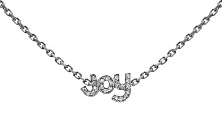 Collier chaîne Joy or noir pavé diamants - Redline