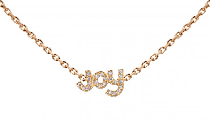 Collier chaîne Joy or rose pavé diamants - Redline