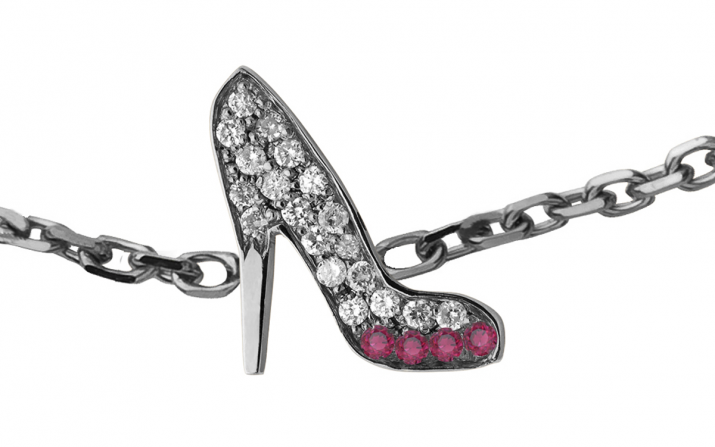 Chain Bracelet Gossip Dia+Rubis Black Gold RedLine Jewelry - Redline - 0++