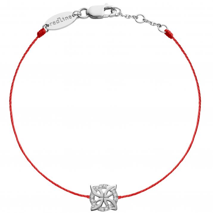 String Bracelet Rosace White Gold RedLine Jewelry - Redline - 0++