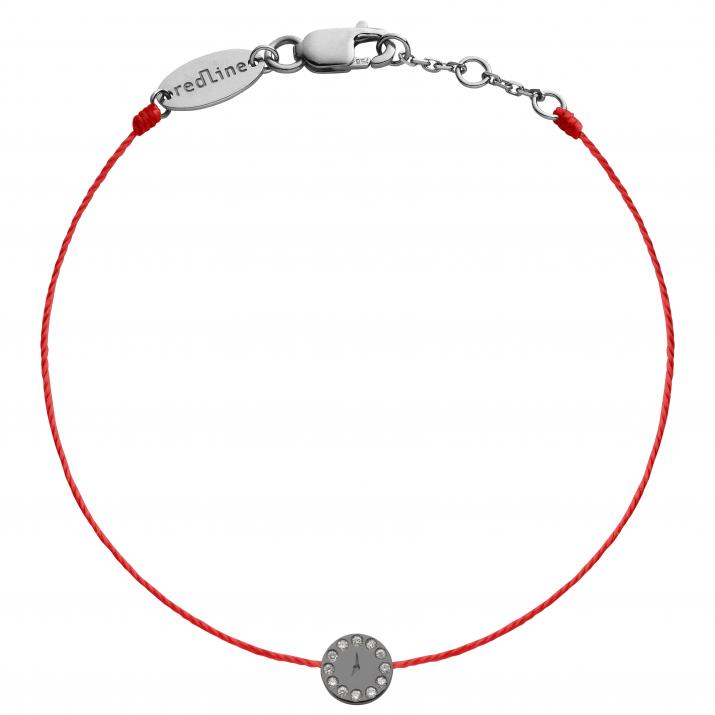 Bracelet fil horloge or noir pavé diamants - Redline - 0++