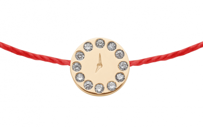 Bracelet fil horloge or rose pavé diamants - Redline - 0++