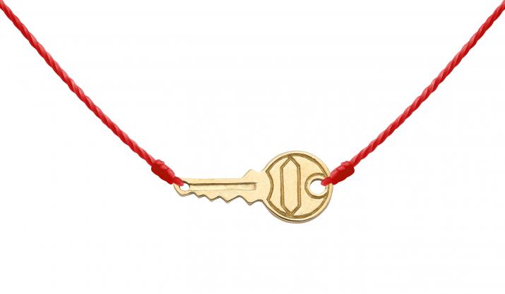 Collier fil clé en or jaune - Redline - 0++