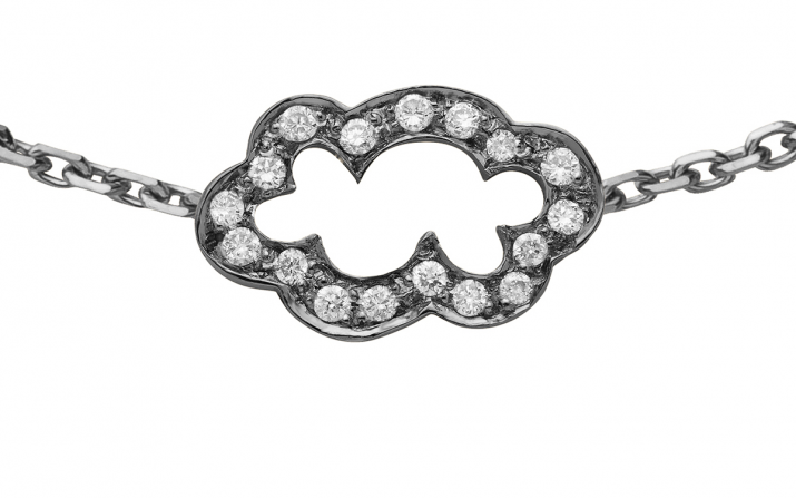 Bracelet chaîne nuage or noir pavé diamants - Redline - 0++