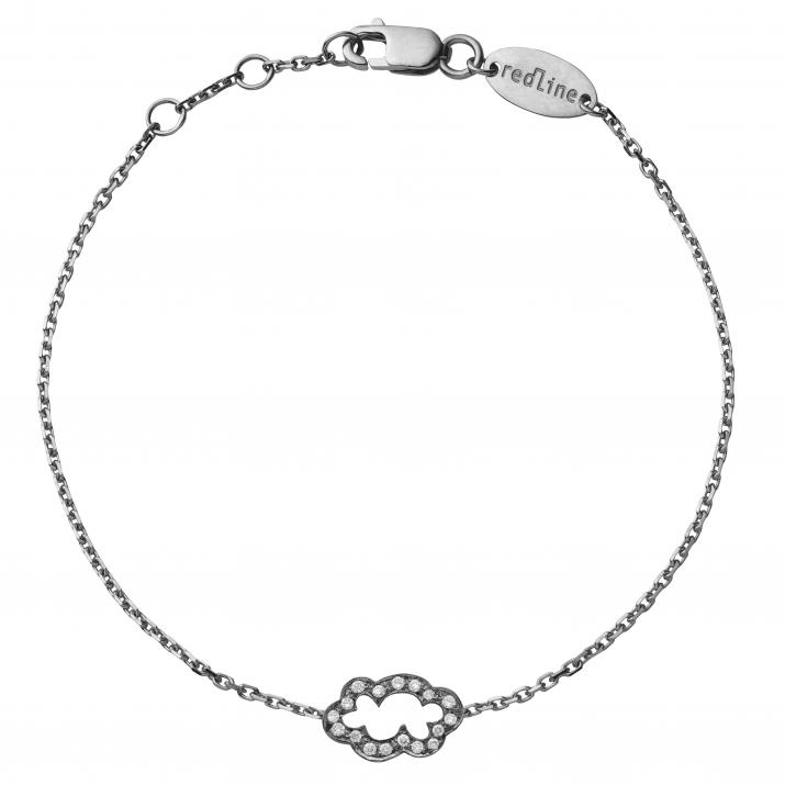 Bracelet chaîne nuage or noir pavé diamants - Redline - 0++