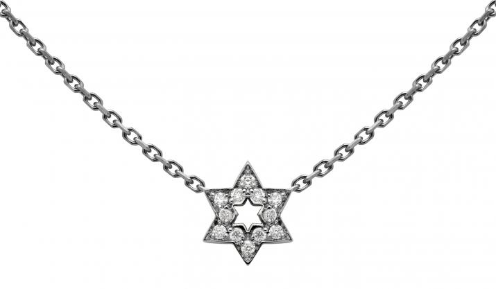 Collier chaîne étoile or noir pavé diamants - Redline