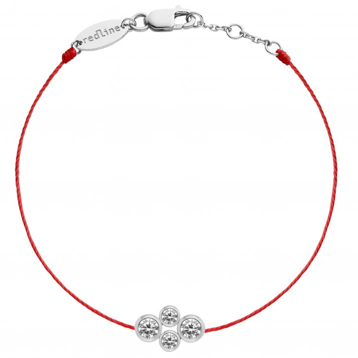 Bracelet fil avec diamants 0.30 carat en serti clos or blanc - Redline - 0++