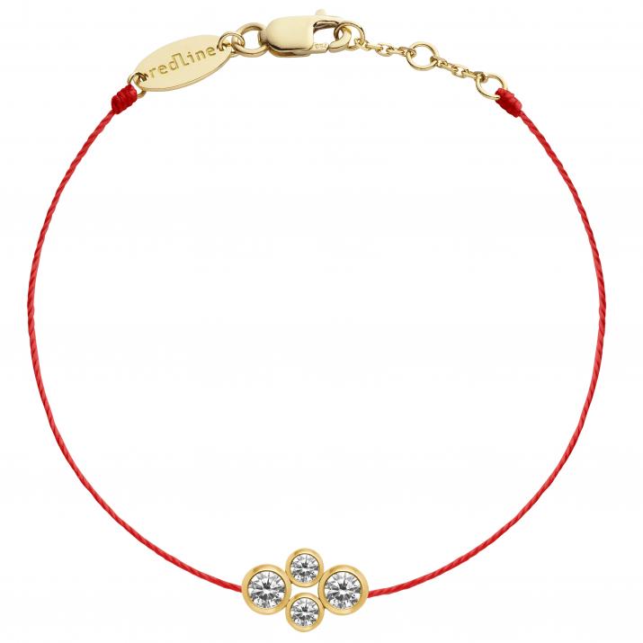 Bracelet fil avec diamants 0.30 carat en serti clos or jaune - Redline - 0++