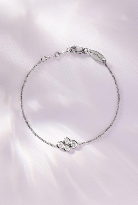 Bracelet chaîne avec diamants 0.30 carat en serti clos or noir - Redline - 0++