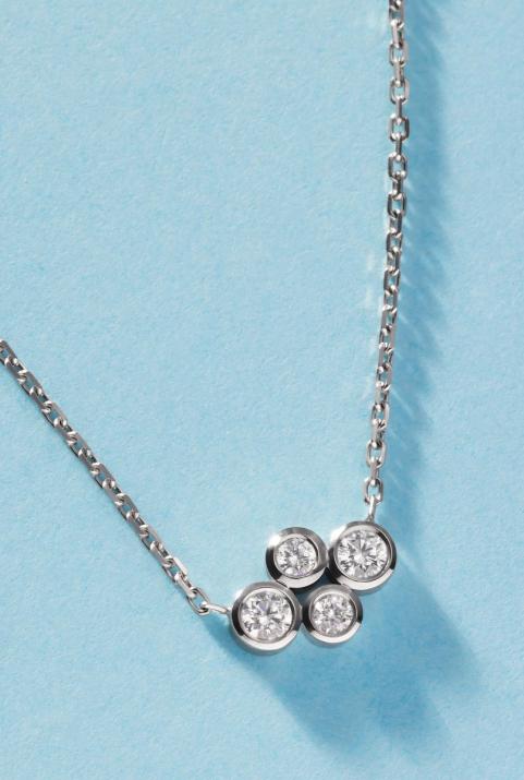 Collier chaîne avec diamants 0.30 carat en serti clos or noir - Redline - 0++