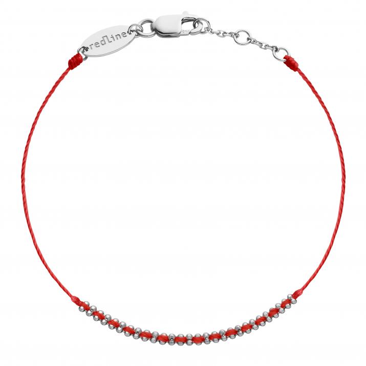 Bracelet fil avec maille or blanc - Redline - 0++