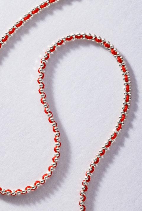 Collier RDC fil et chaîne entrelacés or blanc - Redline - 0++