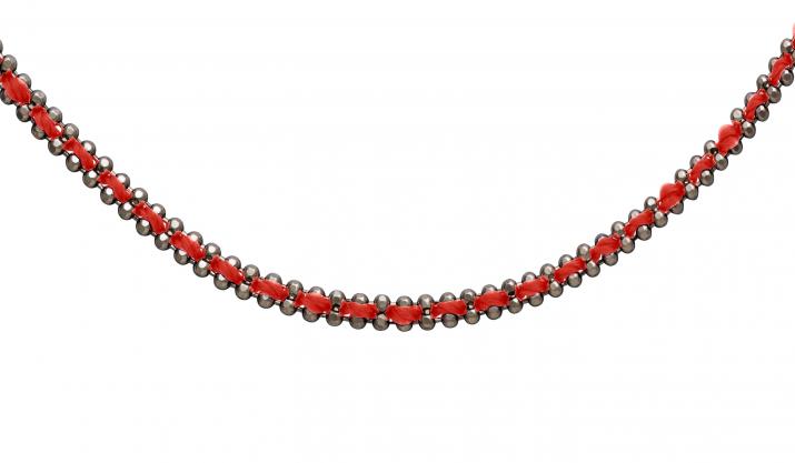 Collier RDC fil et chaîne entrelacés or noir - Redline - 0++