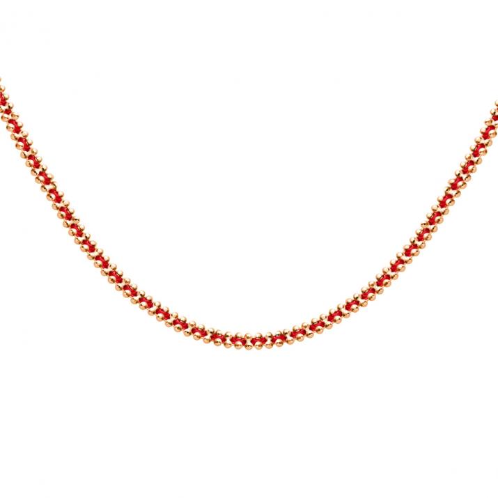 Collier RDC fil et chaîne entrelacés or Rose - Redline