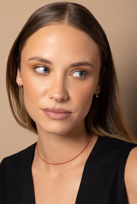 Collier RDC fil et chaîne entrelacés or Rose - Redline - 0++