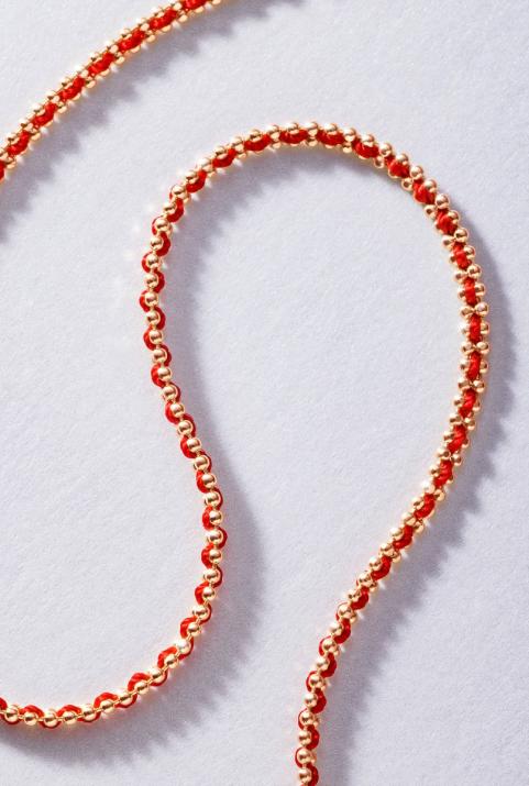 Collier RDC fil et chaîne entrelacés or Rose - Redline - 0++