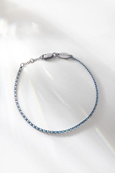 Bracelet homme fil et chaîne entrelacés en or noir - Redline - 0++