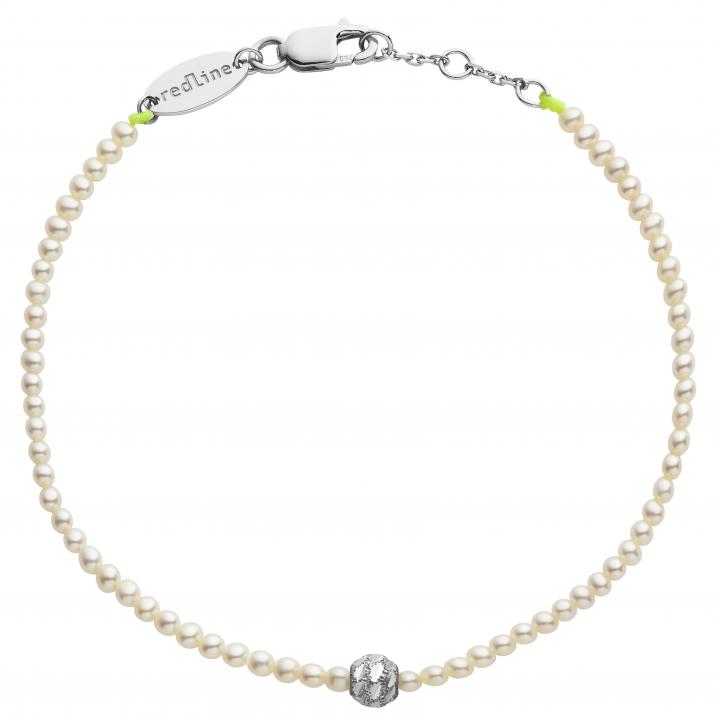 Pearl String Bracelet Diamond & Pearl Sweety (S) White Gold RedLine Jewelry - Redline - 0++