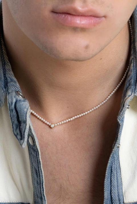 Collier femme  Diamond & Pearl Pure (S) Or rose - Redline - 0++