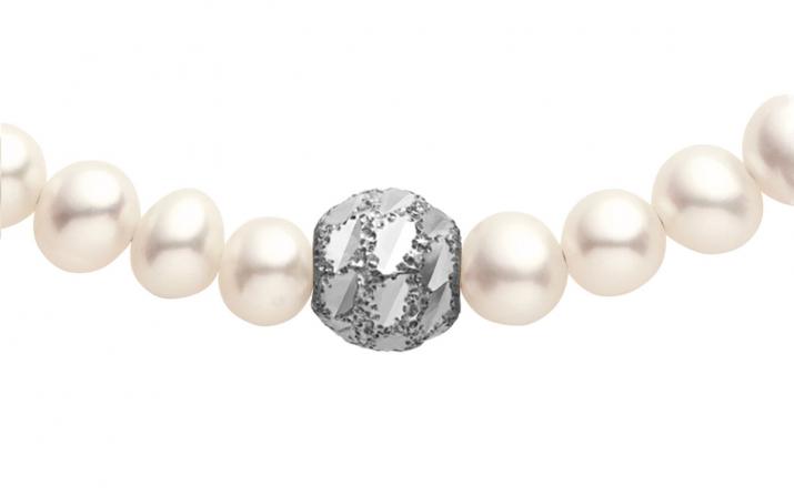 Pearl String Bracelet Diamond & Pearl Sweety (M) White Gold RedLine Jewelry - Redline - 0++