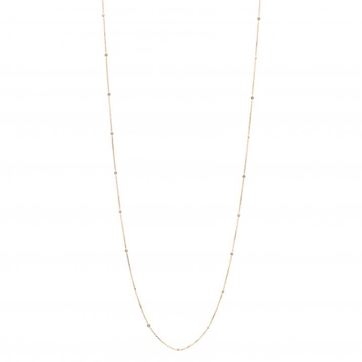 Sautoir chaîne or rose avec diamant 0.44 ct - Redline - 0++
