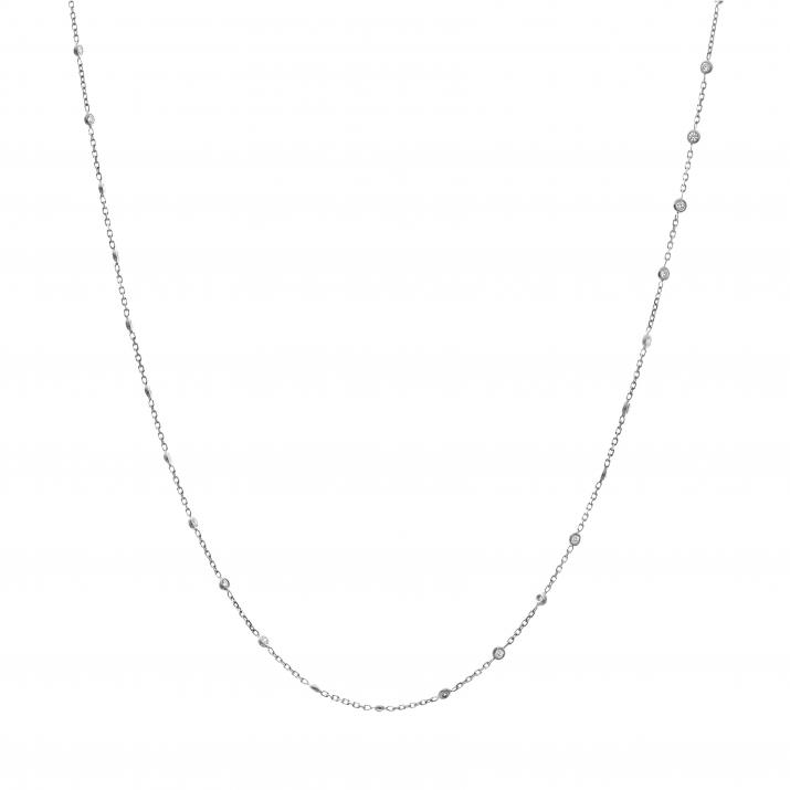 Sautoir chaîne or blanc avec diamant 0.71 ct - Redline - 0++