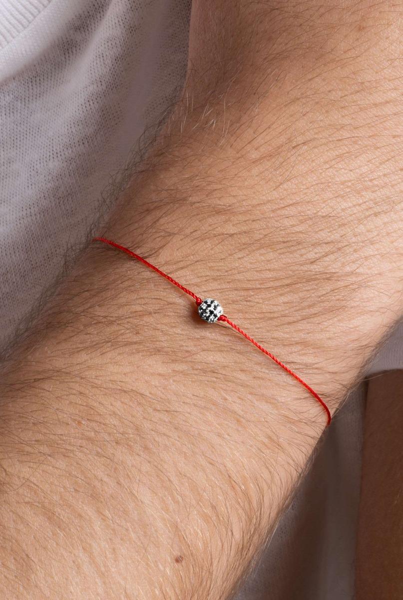 Lot De 2 Bracelets Pompons Et Perles - Noir Et Rouge - Occasion