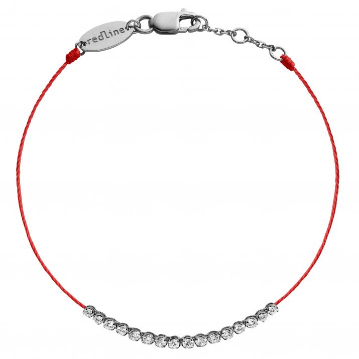 Bracelet fil avec diamant 0.29 carat en serti griffe or noir - Redline - 0++