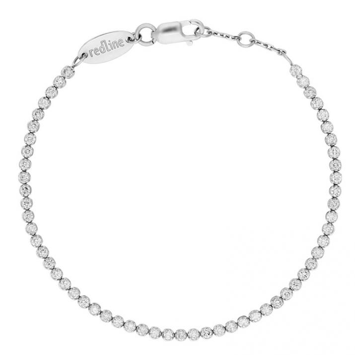 Bracelet rivière de diamants 1.05 carats en serti griffe or blanc - Redline - 0++