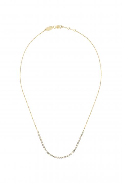 Collier chaîne avec diamant 0.84 carat en serti griffe or jaune - Redline - 0++