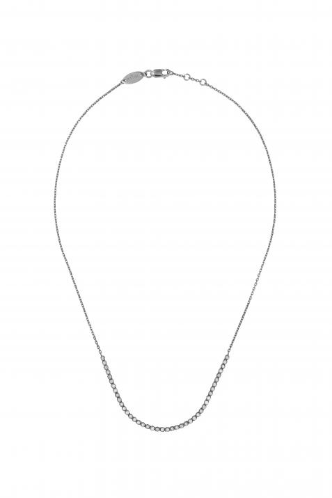 Collier chaîne avec diamant 0.84 carat en serti griffe or noir - Redline - 0++