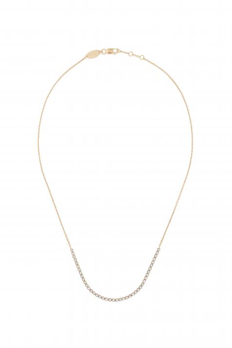 Collier chaîne avec diamant 0.84 carat en serti griffe or rose - Redline - 0++