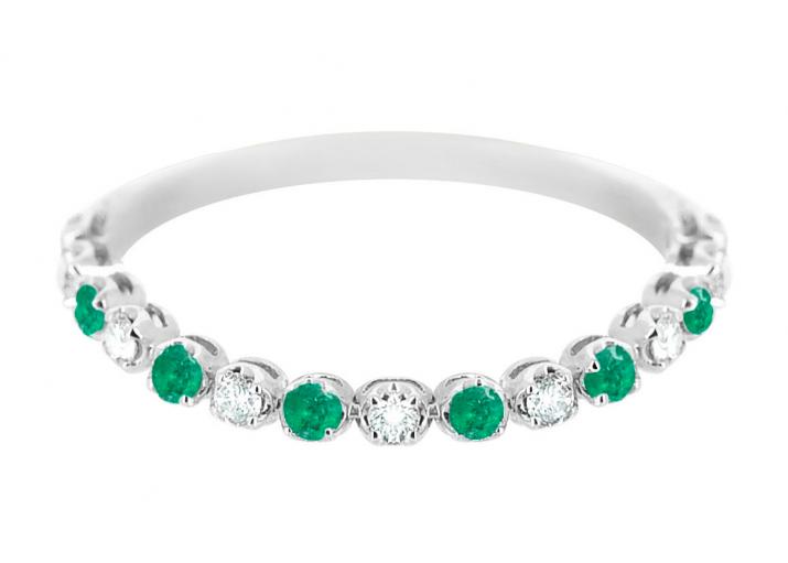 Bague Marilyn Emeraude Or Blanc - Redline - 0++