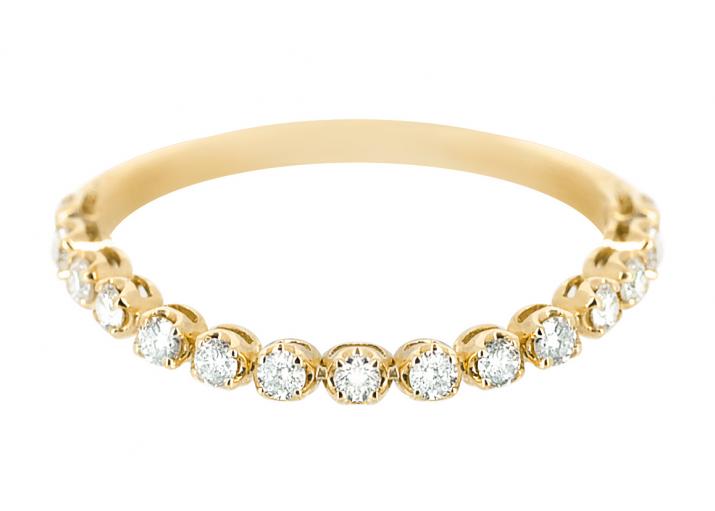 Bague jonc avec diamant 1.46 carats en serti griffe or jaune - Redline - 0++