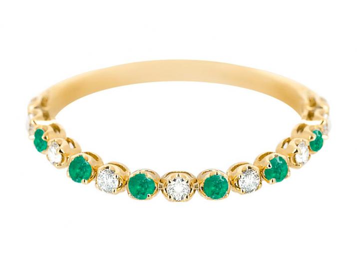 Bague Marilyn Emeraude Or Jaune - Redline - 0++