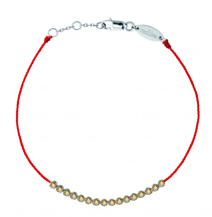 String Bracelet Marilyn Diamants Champagnes White Gold RedLine Jewelry - Redline - 0++