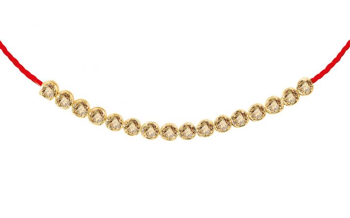 String Bracelet Marilyn Diamants Champagnes Yellow Gold RedLine Jewelry - Redline - 0++