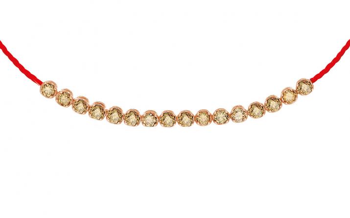 String Bracelet Marilyn Diamants Champagnes Rose Gold RedLine Jewelry - Redline - 0++
