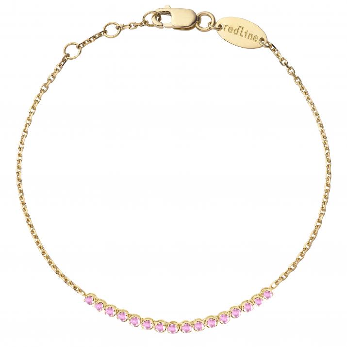 Chain Bracelet Marilyn Saphirs Roses Yellow Gold RedLine Jewelry - Redline - 0++