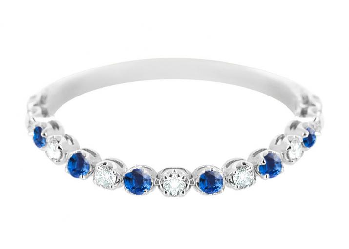 Bague Marilyn Colored Saphir Or Blanc - Redline - 0++