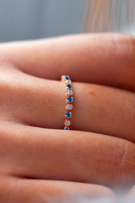 Bague Marilyn Colored Saphir Or Rose - Redline - 0++