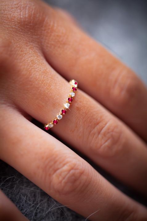 Bague Marilyn Rubis Or Jaune - Redline - 0++