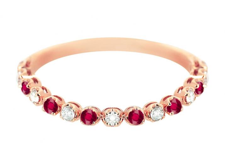 Bague Marilyn Rubis Or Rose - Redline - 0++